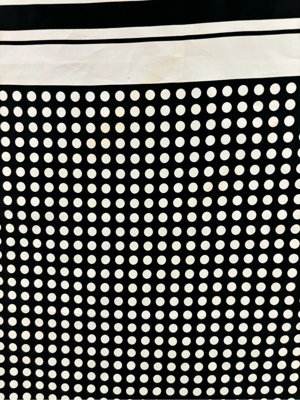 MONACO Monte Carlo - Black & White Polka Dot Scarf
